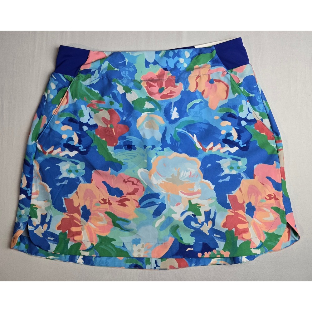 Walter Hagen Performance 11 Blue Floral Pull On Skort 16 Inch Small NWT